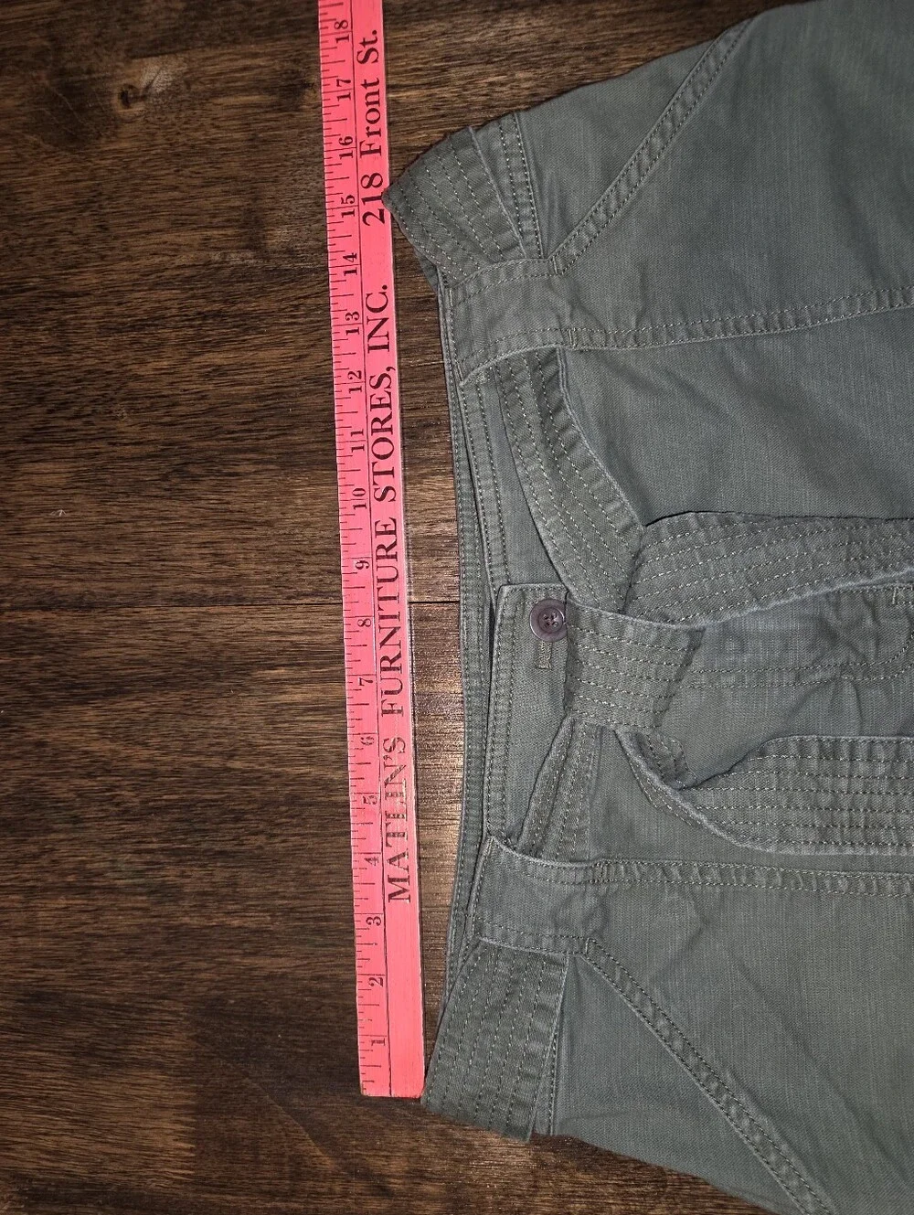 Talbots Olive Green Cotton Belted Mini Skirt‎